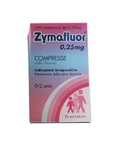 Zymafluor 0,25 mg Sodio Fluoruro Prevenzione Carie 200 Compresse